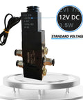 Push Pull Air Valve Four Way Two Position Manual Heavy Duty Tailgate Valve for Dump Trucks with 12V Electronic Control