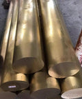 Heavy Duty Solid Brass Round Bar Rod, Mill Straight Raw Metal Stock For Lathe Machining, No Fluff 50x100mm stacked bars.