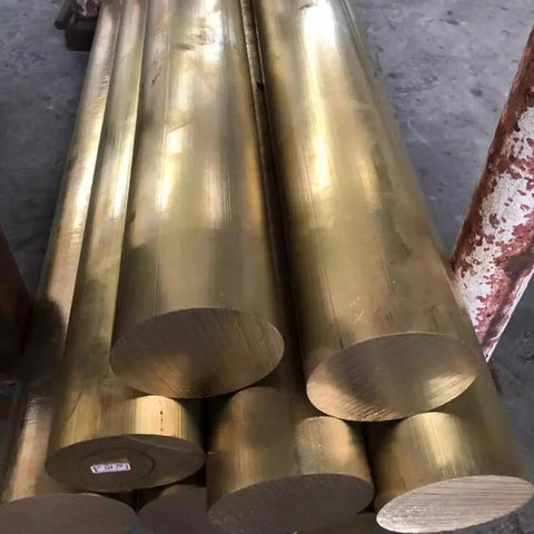 Heavy Duty Solid Brass Round Bar Rod, Mill Straight Raw Metal Stock For Lathe Machining, No Fluff 50x100mm stacked bars.