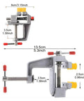 Miniature Bench Vise For Jewelers And Hobbyists Aluminum Clamping Tool dimensions and structure