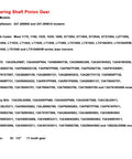 Specifications sheet for Two Pack Steering Shaft Pinion Gear And Bushing Kit For MTD 717-1554 Toro 112-0863 Cub Cadet models