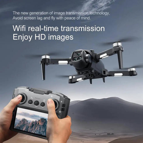 Camera Drone With 5.6 Inch HD Screen Remote, Brushless Motor Power, Ultra Lightweight Under 250g Foldable Pro Quadcopter flying