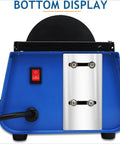 Bottom view of Electric Rock Tumbler Kit with Leakproof Rubber Barrel showing motor and switch