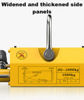 Bulletproof Heavy Duty Magnetic Lifter With Quick Release Lever Permanent Steel Plate Grabber Tough As Nails 2200 Pound Rating for steel panel lifting.