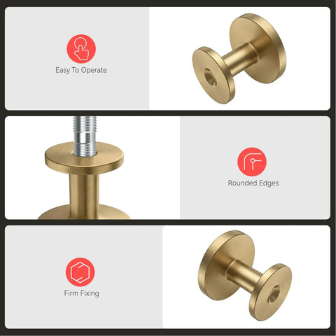 Close-up of 10 Pack Champagne Bronze Cabinet Knobs Round Dresser Drawer Knobs And Champagne Bronze Cabinet Pulls Zinc Cabinet Hardware