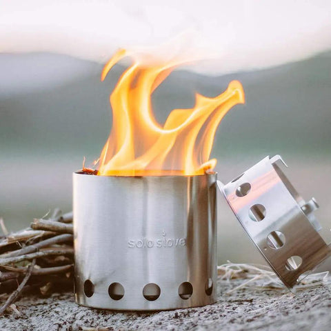 Ultra Lightweight Packable Camping Stove For Hiking And Survival With Gasification Rocket Design For Clean Burning Wood Fuel Quick Boil And Low Smoke