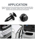 8mm Plastic Push Rivets Car Clips Kit 100 Pcs Universal Bumper Fasteners And Panel Clips for auto body applications.