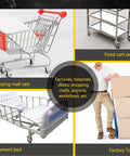 Heavy Duty Polyurethane Caster Wheels Running Butter Smooth With Dead Silent Foam Core And Rock Solid Locking Brakes For Heavy Workbenches Carts And Shop Furniture Rolling Swivel Set Of Four Eight Inch Black on a shopping cart, hospital bed, and factory trolley.