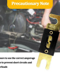 Top Shelf 3 Pack Of 200 Amp ANL Blade Fuses Featuring Rock Solid Pure Copper Terminals for automotive wiring use.