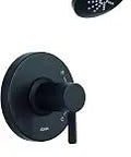 Amalfi Tub And Shower Trim Kit With Treysta Cartridge Satin Black Finish Brass Construction Smooth 2 GPM Flow At 80 PSI