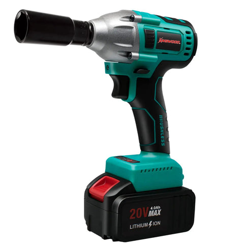 20V Cordless Impact Wrench One Half Inch Drive With Brushless Motor, 320 Ft Lbs Torque, Dual Battery Pack And Fast Charger tool