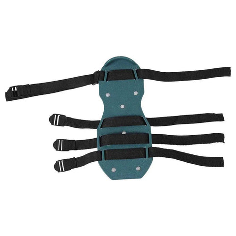 Lawn Aerator Shoes With Adjustable Straps, Spiked Nail Sandals for Deep Soil Aeration and Thatch Reduction, top view showing four straps