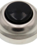 Electrical Switches Horn Button Flush Mount Universal Fit Replacement for vehicles, silver and black, front view