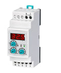 Digital Single Phase Solid State Overload Relay With Automatic Reset Built Like A Tank For Heavy Duty Motor Protection Zero Fuss Industrial Grade Reliability You Can Trust, showing a robust white device with digital readout.