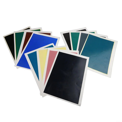 DIY Friendly Colored Engraving Marking Paper For Metal Cups And Tableware Kit with colorful sheets shown