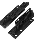 Spring Loaded Cabinet Door Hinges Pair For Folding Beds And Sofas Beefy Steel Construction Black Finish Heavy Duty Load Bearing