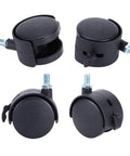 Rcniso Universal Casters Durable 360 Degree Swivel Casters for Furniture Supply 4 Pieces for Storage Cabinets, Shelving, black swivel wheels