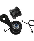 Top Notch Chain Tensioner Adjuster Kit With Spring Roller Guide For Atv Dirt Bike And Motorcycle Chain Alignment Black Abs Iron Fitment, black roller and spring
