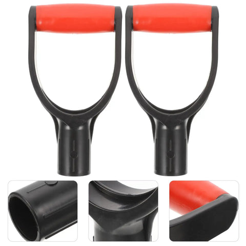 Grip Shovel Handle Replacement 2 Pack D Style Handles Easy Install For Garden Shovels Durable Comfort Fit Anti Deform Build