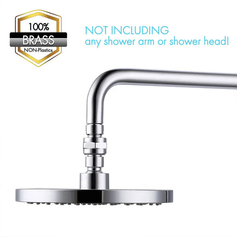 Shower Head Swivel Ball Adapter Adjustable Angle Connector Brass Chrome Universal Arm Extension Shower Head Accessory