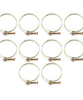 10 Pack Stainless Steel Double Wire Hose Clips Adjustable Water Hose Barb Clamps For Plumbing Fasteners Fits 46 To 51 Mm