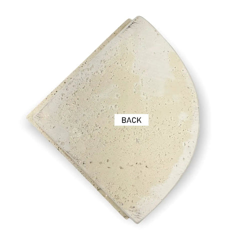 Back of Top Notch Classic Cream Travertine Resin Corner Shelf For Tile Installations Only Not For Flat Surface Installation
