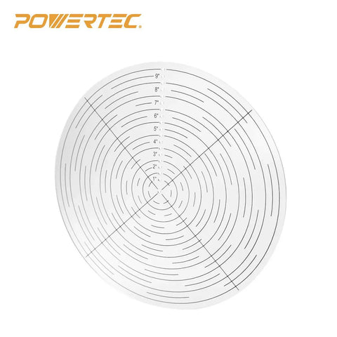 10 Inch Circle Center Finder Tool For Irregular Shapes, Acrylic compass with measurement markings.