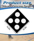 Image of PU Leather Square Fencing Target Pad With Five Bullseyes, Wall Mounted Practice Target For Saber, Foil, And Epee, Pro Grade