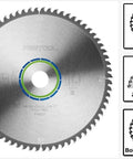 Aluminum Saw Blade 260mm For KAPEX And Universal Saws, 2.4mm Kerf, 30mm Arbor, TF68 120, KS 88, close-up view.