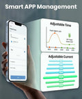 Smart app management screen showing adjustable time and current settings for Heavy Duty Level 2 EV Charger Station.
