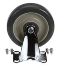 Heavy Duty 1.5 Inch Fixed Caster With Four Bolt Mount For Foodservice Carts And Racks Replacement Part, front view.