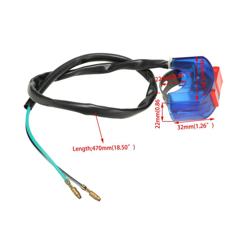 Blue clamp component from Plug And Play Mini Bike Throttle Kit Replacement For Coleman CT200U CT200U EX BT200X
