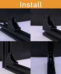12 Pack 2020 Aluminum Extrusion Corner Brackets In Black With 24 Sliding T Nuts And Screws 90 Degree Connectors Installed