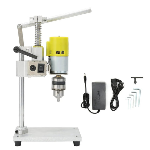 Hilitand Benchtop Drill Press With Brass Motor Featuring Variable Speed 4000 To 9000Rpm And Adjustable Chuck for precise drilling tasks.