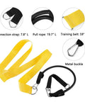 Golf Swing Twist Training Belt For Posture Correction And Warm Up Exercises with straps and metal buckles; 59 in length.