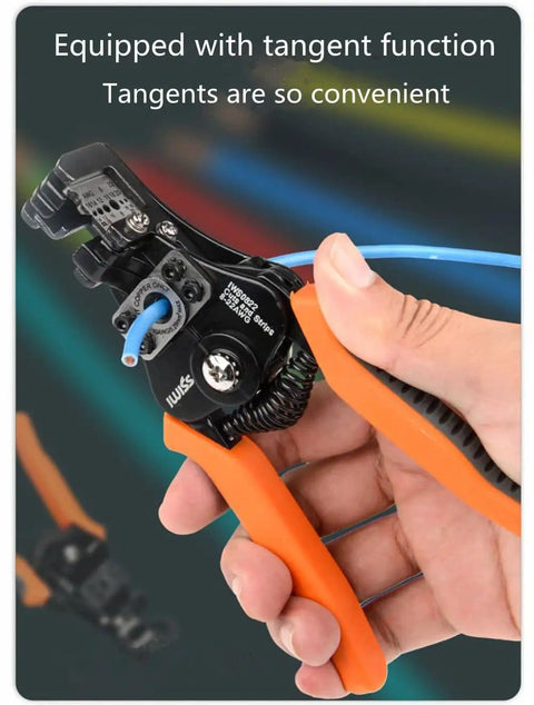 Durable Wire Stripper And Cutter Tool For 8 20 AWG Solid And 10 22 AWG Stranded Wire With Spring Loaded Grips