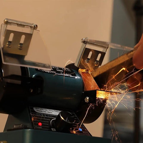 Mini Bench Grinder With Variable Speed For Polishing And Buffing Jewelry Making And Gem Work A Small Bench Polisher with sparks