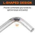 Close-up of L-shaped 12 Piece 7/64 Inch Hex Key Wrench Set Made From 45 Steel L Shaped SAE Allen Wrenches With Long And Short Arms Nickel Plated