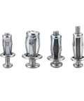 Expansion Petal Rivet Nut Kit M4 M5 M6 For Hollow Wall Mounts And License Plates Durable Carbon Steel Zinc Plated Fasteners For Indoor Outdoor Use Ideal For Auto Motorcycle And RV Body Mounting, four zinc-plated rivet nuts