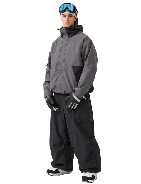Baggy Snow Pants for Women and Men Insulated Snowboarding Trousers Waterproof Windproof Outdoor Gear Black Loose Fit Ski Pants