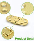 Top Tier 4 Piece Solid Brass Butler Tray Hinges That Flip Smooth And Hold Fast For Folding Tables And Sewing Machine Stands Heavy Duty Rust Resistant Furniture Hardware Kit With Screws close-up showcasing hinge detail and finish.