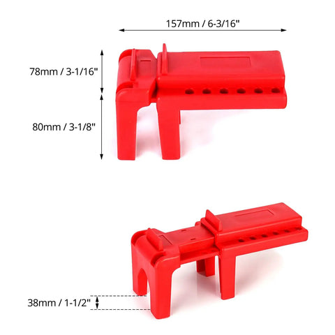 Heavy Duty Ball Valve Lockout Kit Badass Safety Gear Fits Most Pipe Fittings Covers Half To TwoandAHalf Inch Handles Duallow Slots Holds Up To Five Padlocks No BS Detachable Nonconductive Job Site Supply 20Pack Red