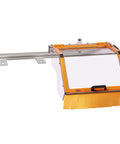 Metal Lathe Guard Hinged Chuck Shield For Up To 12 Inch Chucks, 18 Inch Wide OSHA Compliant Safety Shield front view
