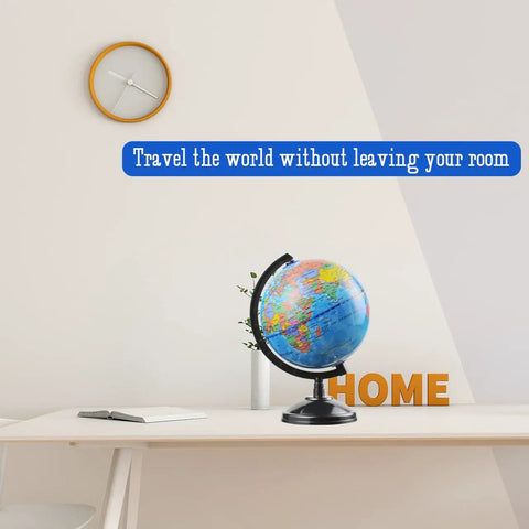 Hands On 6 Inch World Globe For Kids With Stand Interactive 360 Degree Earth Globe For Classroom Or Home Safe Non Toxic Learning Toy