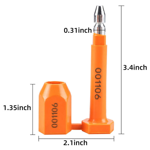 Rock Solid Shipping Container Bolt Seals 100 Pack Orange Steel Core Locks With Dead Simple Progressive Numbering For Bulletproof Cargo Security That Keeps Your Freight Locked Down Tight