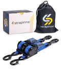 Retractable Ratchet Straps 1 Inch By 4 Foot Heavy Duty Boat Transom Tie Downs Pack Of 2 With 2400 Lbs Breaking Strength