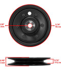 Top Notch Drive Pulley Replacement Part Fits Simplicity 1690021-1690252 Models, showing detailed measurements and dimensions.