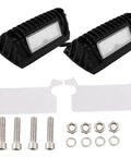 12V RV Exterior Porch Light Aluminum Low Current LED Scene Lighting With 800 Lumens Per Light shown with mounting hardware