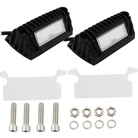 12V RV Exterior Porch Light Aluminum Low Current LED Scene Lighting With 800 Lumens Per Light shown with mounting hardware