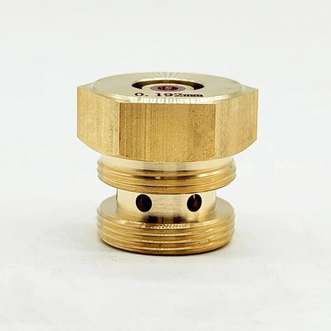 0.192mm Ruby EDM Wire Guide Nozzle With Flat Head And Extended Height for Wire Cutting Machines, gold color, side view